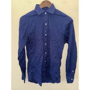 Polo Ralph Lauren Men’s Slim Fit Polka Dot Button Down Shirt Blue Small